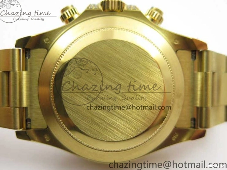 0109 Daytona 116589RBOW YG Rainbow Crystal BLF Best Edition Black Dial on YG Bracelet A SmoothTexture 3175